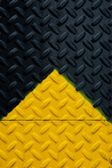 Black and yellow line on non-slip texture, Black and yellow background