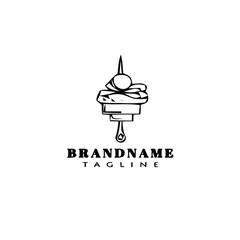 Obraz premium canape logo cartoon icon design template black isolated cute illustration