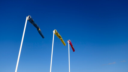 manche à air, direction, vent, ciel, bleu, vent, lumière, mât