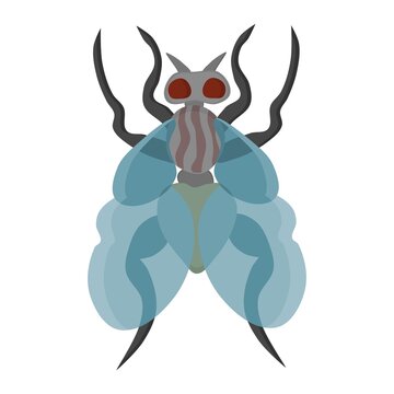 fly insect harmful. illustration flat style vector