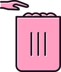 Use Trash Bin Filled Vector Line Icon Design