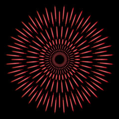 red and yellow spiral pattern abstract flora circle design mandala art background