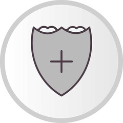 Hygiene Shield Filled Vector Line Icon Design