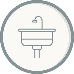 Sink Filled Vector Line Icon Design