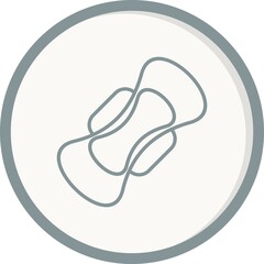 Sanitary Pad Filled Vector Line Icon Design