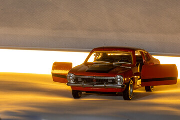 miniature car, car Chevy SS 1978 - obrazy, fototapety, plakaty
