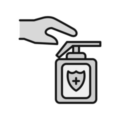 Sanitizer Filled Vector Line Icon Design
