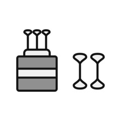 Cotton Swab Filled Vector Line Icon Design