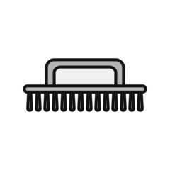 Cleaning Brush Filled Vector Line Icon Design