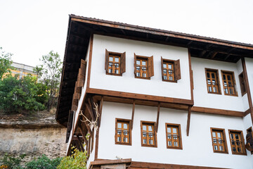 Traditional Ottoman house in Safranbolu. Safranbolu UNESCO World Heritage Site. Old wooden mansion turkish architecture. Ottoman architecture. Traditional ottoman house