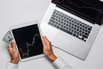 Economy innovation. Finance application for sell, buy and analysis profit dividend statistics....