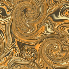 Seamless twirly swirly abstract liquid marble surface pattern design for print. High quality illustration. Trendy marbled fluid paint on water background. Funky expressive psychedelic swirl of paint.