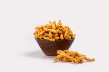 SNACKS STICKS CORN, isolated Image kurkure or namkeen sticks, background image.