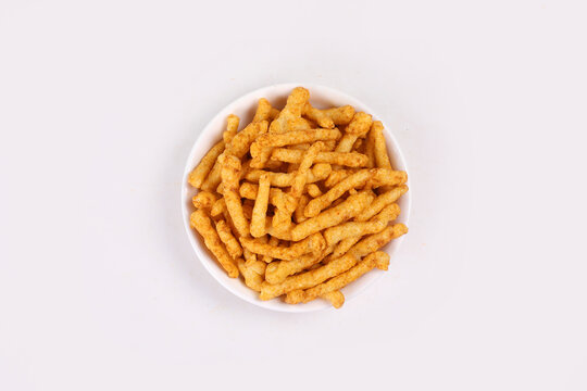 SNACKS STICKS CORN, isolated Image kurkure or namkeen sticks, background image.