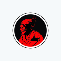 Chatrapati Sivaji Maharaj. A fighter against the Moguls, vector image of sivaji.
