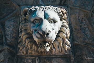 head of lion statue