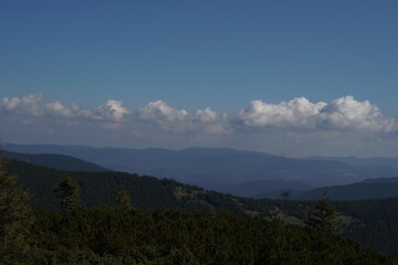 beautiful scenery in the mountains in western ukraine