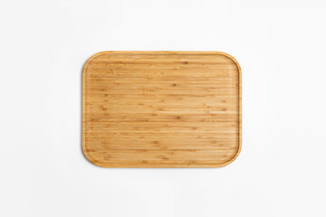 Wooden cutting board for cutting isolated on white background.High-resolution photo.