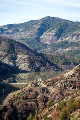 Fototapeta na wymiar Rhodope Mountains near Borovitsa Reservoir, Bulgaria
