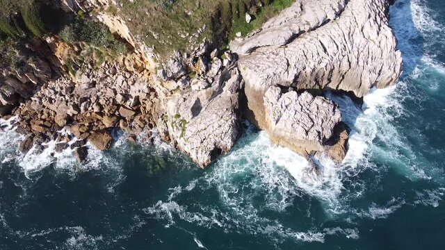 Surf Sea Crazy Beach Suances Cantabria Santander Spain Cliff Surfers