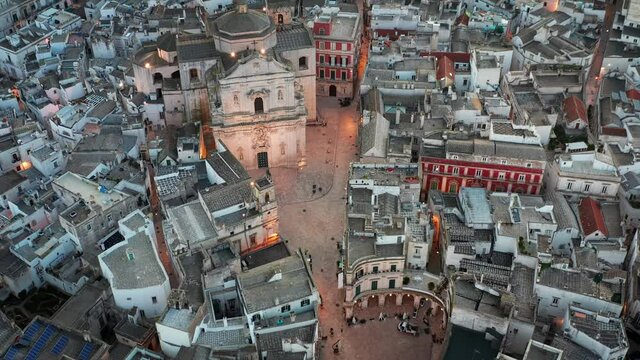 Aerial view of Martina Franca, Italy. Puglia
