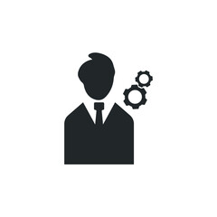 Business_man vector icon illustration sign