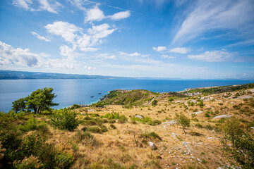 Fototapeta na wymiar Mountains in Dalmatia on the Adriatic Sea