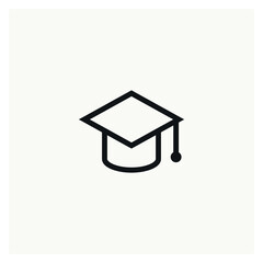 graduation cap icon sign vector