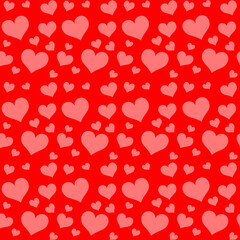 Valentine day, Hearts Seamless Pattern for party, anniversary, birthday. Design for banner, poster, card, invitation and scrapbook 