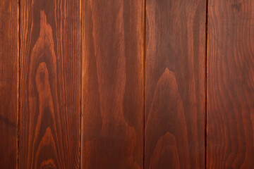 Pine wood planks with dark reddish varnished veins. Vector wood texture background