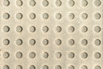 Concrete floor surface with non-slip circular studs. Vector cement background texture