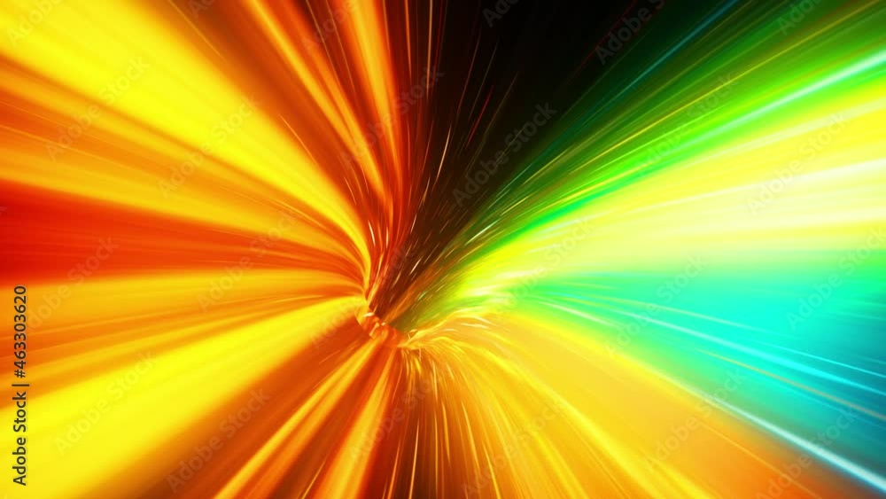 Poster wormhole through time and space, warp through science fiction. abstract jump in space in hyperspace.