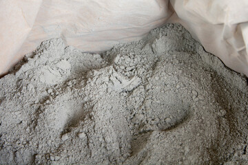 Cement powder in bag package