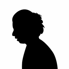 a woman head silhouette vector