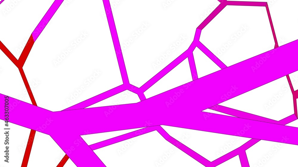 Poster abstract broken lines on a white background. rendering.
