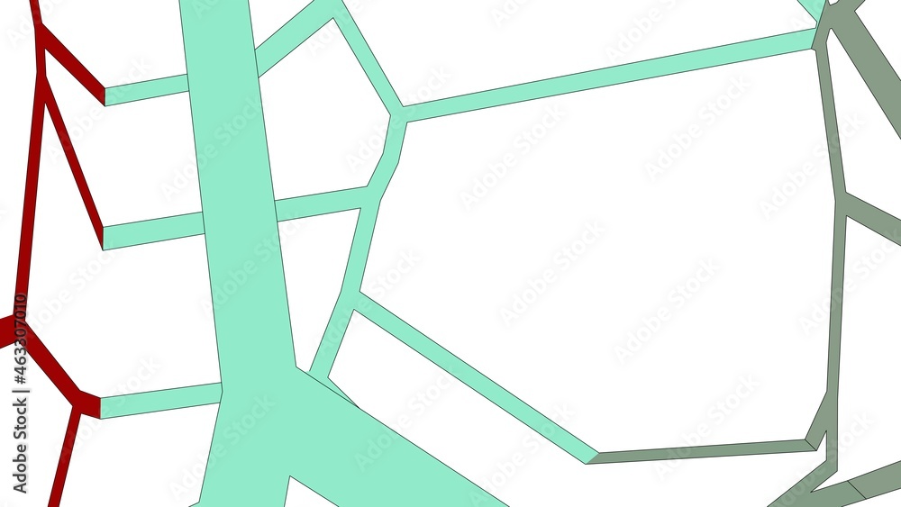 Poster abstract broken lines on a white background. rendering.