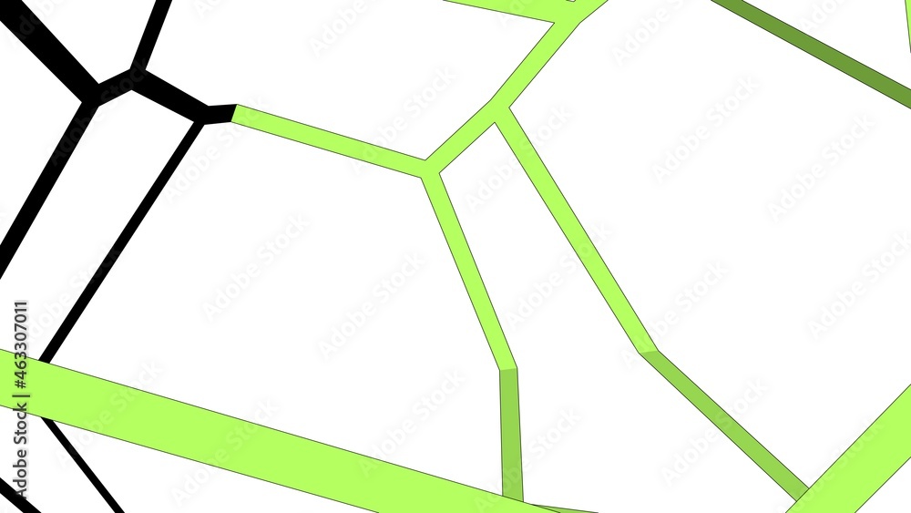 Poster abstract broken lines on a white background. rendering.