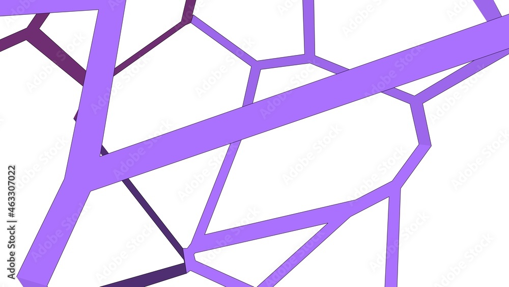 Poster abstract broken lines on a white background. rendering.