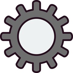 Setting Linear Vector Icon Design