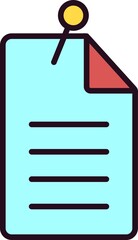 Paper Linear Vector Icon Design