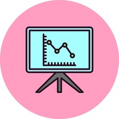 Presentation Filled Linear Vector Icon Design