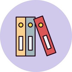 Binder Filled Linear Vector Icon Design