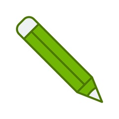 Pencil Filled Linear Vector Icon Design