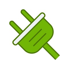 Plug Filled Linear Vector Icon Design