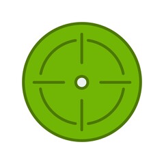 Target Filled Linear Vector Icon Design
