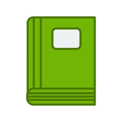 Book Filled Linear Vector Icon Design