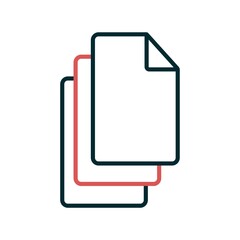 Documents Filled Linear Vector Icon Design