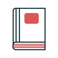 Book Filled Linear Vector Icon Design