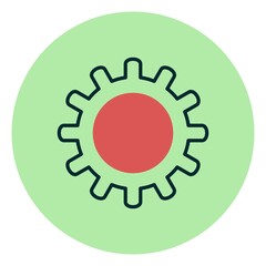 Setting Filled Linear Vector Icon Design