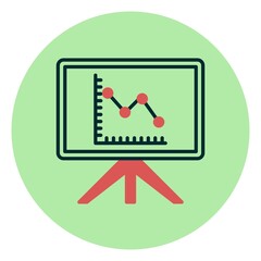 Presentation Filled Linear Vector Icon Design